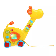 Музыкальная игрушка Жирафики Веселый жирафик, 2 в 1, гитара и каталка, свет, звук