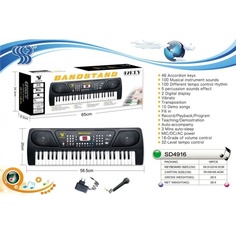 Синтезатор игрушечный Shantou 220 V, с микрофоном SD4916