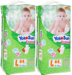Подгузники-трусики YokoSun Econom, размер L (9-14 кг) 44 шт. х 2 шт.
