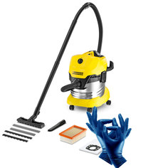 Пылесос Karcher WD 4 PREMIUM 1.348-150.0 +перчатки