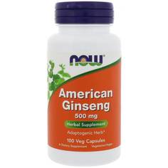 NOW American Ginseng 500 мг, 100 капсул