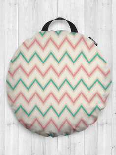 Декоративная подушка сидушка JoyArty "Необычные зигзаги" на пол круглая, 52 см