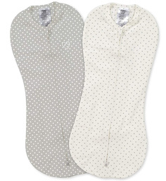 Конверт на молнии 2 шт. Summer Infant Swaddlepod серый/точки, размер S
