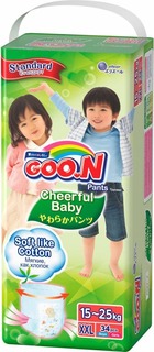 Подгузники-трусики GOO.N Cheerful Baby XXL (15-25 кг), 34 шт. Goon