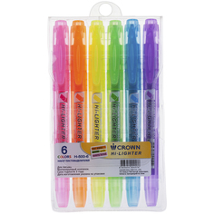 Набор текстовыделителей Crown Multi Hi-Lighter 6 цветов