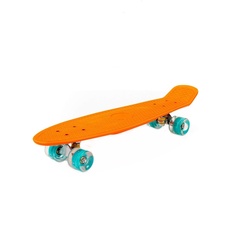 Скейтборд Полесье оранжевый с бирюзовыми колесами, 66 см