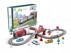 Железная дорога 1Toy InterCity Express, Город, с аксессуарами, 67 деталей, в коробке