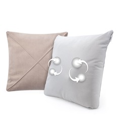 Беспроводная массажная интерьерная подушка массажер GESS Decora - бежевая/GESS-161 beige