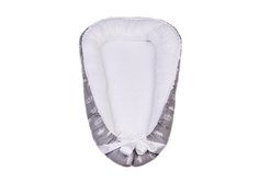 Подушка-позиционер для сна AmaroBaby PRESTIGE BABY серый/белый