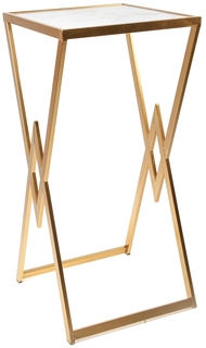 Подставка интерьерная с белым мрамором Glasar 54-085 ГЛАСАР