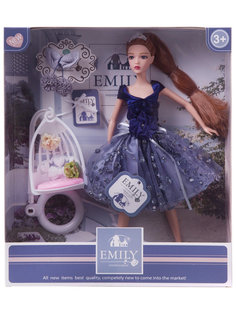 Кукла ABtoys Emily Синяя серия с подвесными качелями и аксессуарами , 30см WJ-12663 Jiangsu Holly Everlasting Inc.