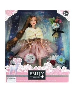Кукла ABtoys Emily Розовая серия с букетом и аксессуарами, 30см WJ-12655 Jiangsu Holly Everlasting Inc.