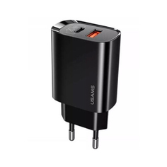 Сетевое зарядное устройство Usams QC3.0+PD3.0 20W Fast Charger Black (CC121TC02)