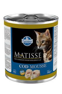 Влажный корм для кошек MATISSE MOUSSE, мусс с треской, 300г Farmina