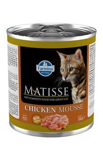 Влажный корм для кошек MATISSE MOUSSE, мусс с курицей, 300г Farmina