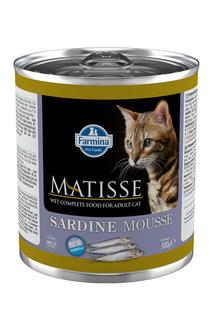 Влажный корм для кошек MATISSE MOUSSE, мусс с сардинами, 300г Farmina