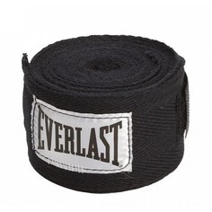 Бинт боксерский Everlast 4463BK, 2.5 м, эластик, черный