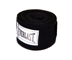 Бинт боксерский Everlast 4455BPU, 2.75м, х/б, черный