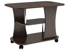 Журнальный столик БОНмебель БОНмебель Фарс 80х50х54 см, венге/хром