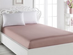Karna Простыня на резинке Loft цвет: грязно-розовый (180х200)