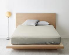 Ночь Нежна Простыня на резинке Гжель цвет: бежевый (90х200)