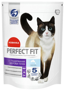 Сухой корм для кошек Perfect Fit Здоровье почек , лосось, 1шт, 0.65кг