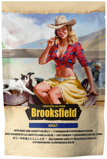 Влажный корм для кошек BROOKSFIELD Adult , говядина, 1шт, 85г