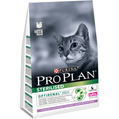 Сухой корм для кошек PRO PLAN Sterilised Optirenal, для стерилизованных, индейка, 3кг