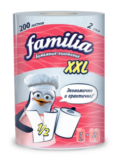 Полотенца Familia бумажные XXL двухслойные 1 штука