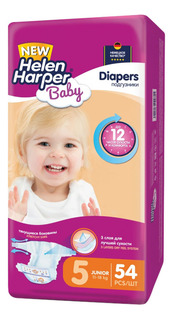 Подгузники Helen Harper Baby Junior (11-18 кг), 54 шт.