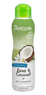 Шампунь для кошек и собак TropiClean Лайм и кокос от линьки, 355 мл