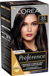 Краска для волос LOreal Paris Preference тон 3 бразилия 40мл