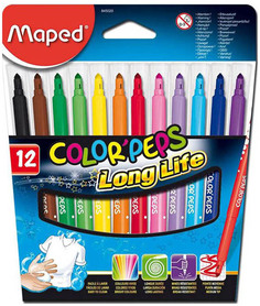 Фломастеры COLORPEPS смываемые 12 цв. MAPED