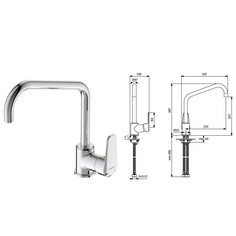 Смеситель для кухонной мойки Vidima Баланс BA269AA хром