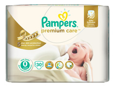 Подгузники для новорожденных Pampers Premium Care 0 (<3 кг), 30 шт.