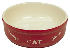 Одинарная миска для кошек Nobby, керамика, красный, 0.24 л