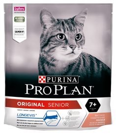 Сухой корм для кошек PRO PLAN Original Senior 7+, для пожилых, лосось, 0,4кг