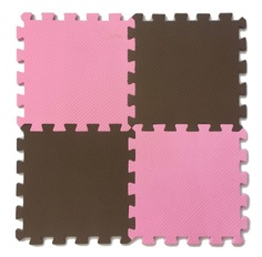 Развивающий коврик Eco Cover 25*25 см розово-коричневый