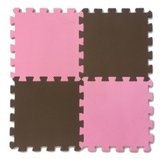 Развивающий коврик Eco Cover 25*25 см розово-коричневый