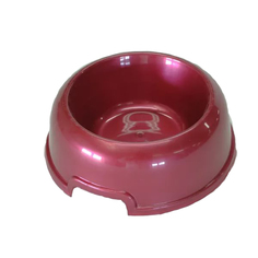Одинарная миска для кошек и собак HOMEPET, пластик, красный, 0.2 л