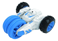 Трюковая трёхколёсная машина-перевёртыш Драйв бело-голубая 1 TOY Т10959