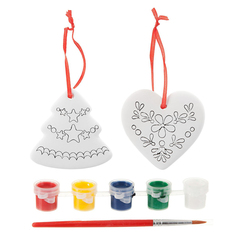 Набор для творчества Bondibon ёлочные украшения (ёлочка, сердце) на карте избушка