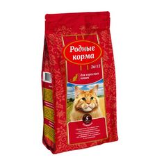 Сухой корм для кошек Родные корма, телятина, 2,045кг