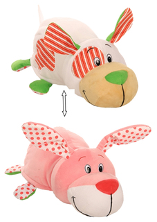 Игрушка-вывернушка 1 TOY Ням-Ням Щеночек-Зайчонок с ароматом Мятно-фруктовой жвачки 40 см
