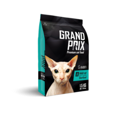 Сухой корм для кошек Grand prix Sterilized, для стерилизованных, кролик, 1,5кг