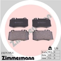 Комплект тормозных колодок, дисковый тормоз ZIMMERMANN 23271.175.1