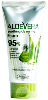 Пенка для умывания White Organia Aloe Vera Soothing Cleansing Foam 95% 130 г