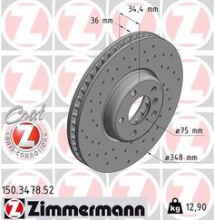 Тормозной диск ZIMMERMANN 150.3478.52