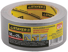 Армированная лента Stayer "MASTER", универсальная, влагостойкая, 48мм х 25м, серебристая