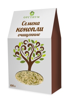 Семена конопли (ядра) Оргтиум экологические очищенные 100 г